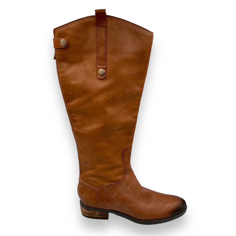 Sam Edelman Womens Penny 2 Riding Boots size 6M Whiskey Brown Leather Knee High - Picture 2 of 14
